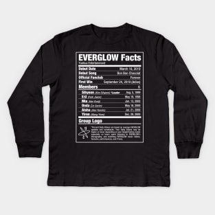 EVERGLOW Kpop Nutritional Facts 2 Kids Long Sleeve T-Shirt